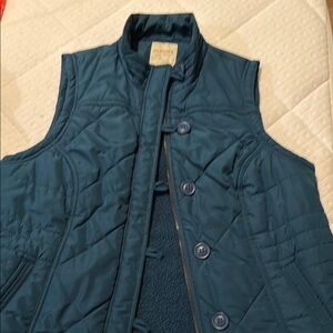 Sonoma Green Quilted Vest with Button Closure - size Large